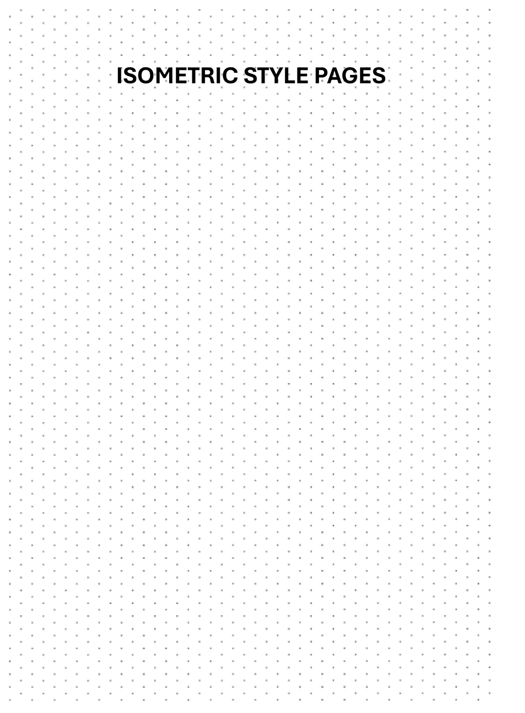 Isometric-style dotted grid pages for fabrication as-builts