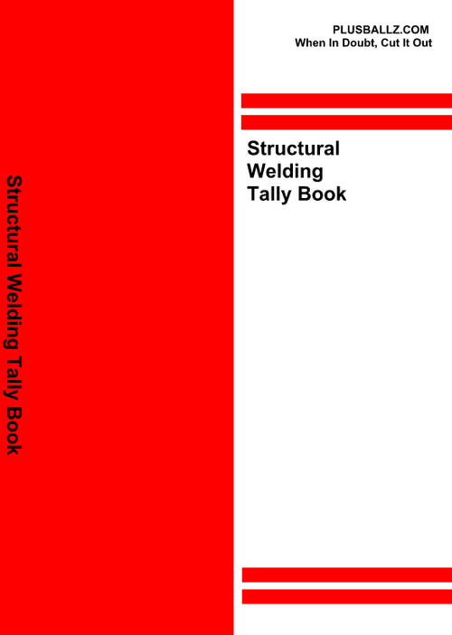 Structural Welding Tally Book cover by Plusballz