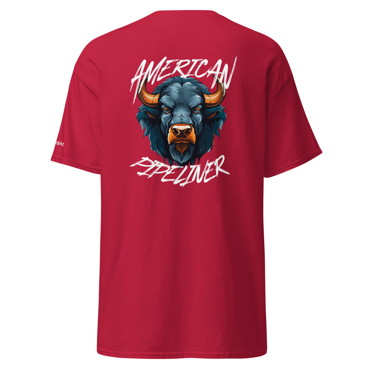 Blue Bull T-Shirt — White Letters — product photo